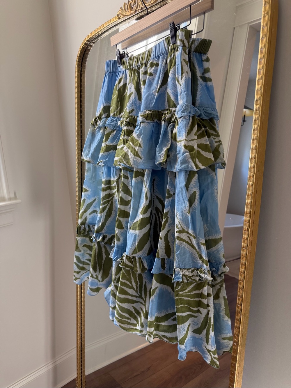 Tanya Taylor Tiered Midi Skirt
